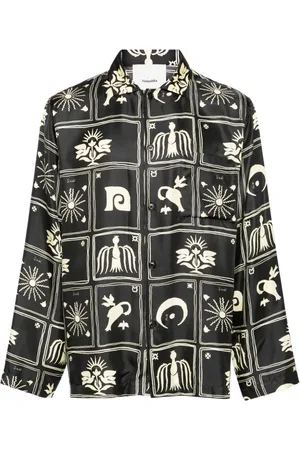 Nanushka Graphic-print silk shirt