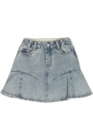 JNBY by JNBY Denim peplum-hem mini skirt