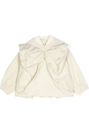 JNBY by JNBY Bow-embellished gathered bomber jacket