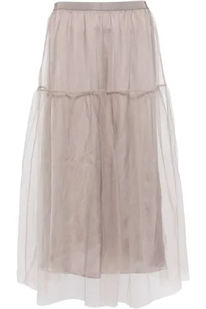 JNBY A-line tulle midi skirt