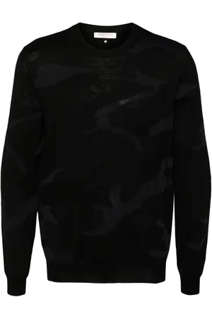 VALENTINO GARAVANI Crew-neck patterned-jacquard jumper