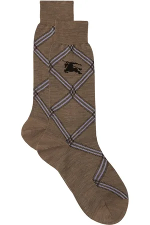 Burberry Intarsia-knit logo socks