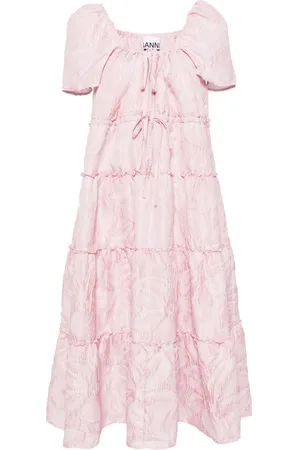 Ganni Layered cloqué dress