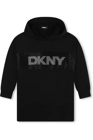 DKNY Hooded long-sleeve dress