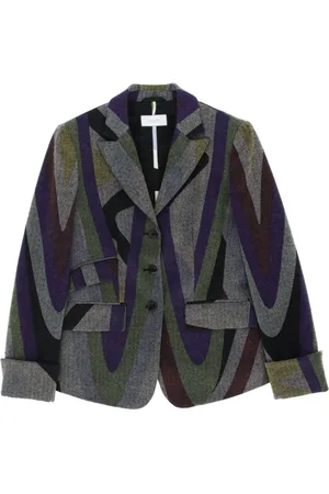 PUCCI Pre-Owned 2000 wave-print wool blazer