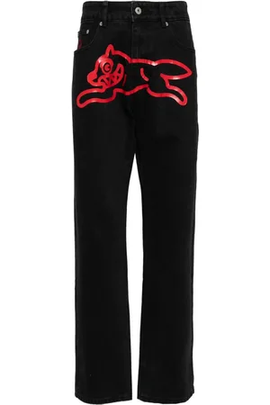 ICECREAM Running Dog-print jeans