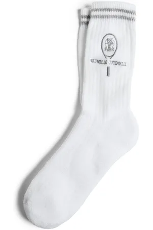 Brunello Cucinelli Tennis-logo socks