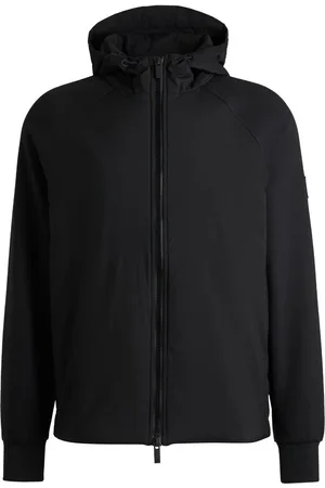 HUGO BOSS Logo-appliqué hooded jacket