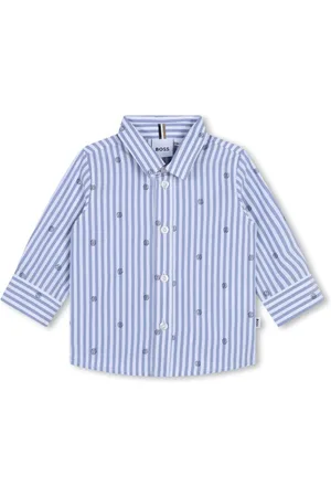 HUGO BOSS Logo-print striped shirt