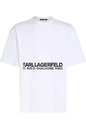 Karl Lagerfeld Rue St-Guillaume washed-effect T-shirt