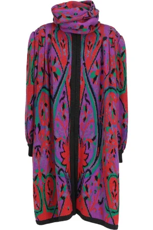 VALENTINO GARAVANI 1980s jacquard wool cardi-coat