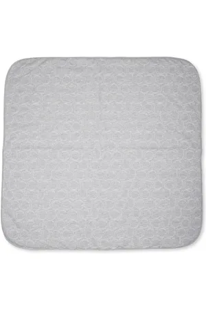 Gucci Logo jacquard cotton blend blanket