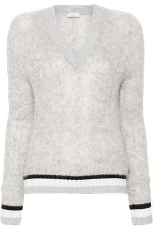 PESERICO SIGN V-neck lurex sweater