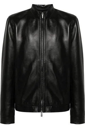 Calvin Klein Zip-up leather jacket