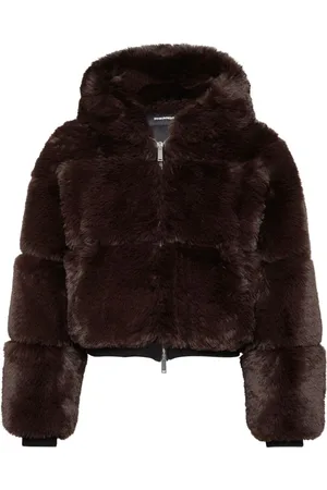 Dsquared2 Faux-fur cropped hooded jacket