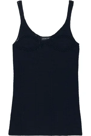 JACOB LEE Crochet cotton mini dress