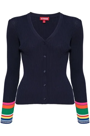 Staud Stripe-trim cardigan