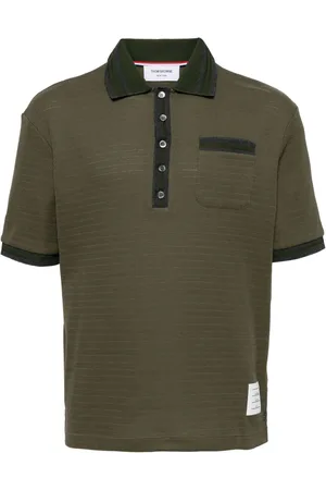 Thom Browne Open-stitch cotton polo shirt
