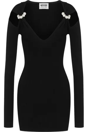 Moschino Faux-pearl detailing dress