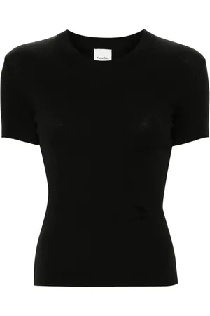 Nanushka Logo-embroidered cropped T-shirt
