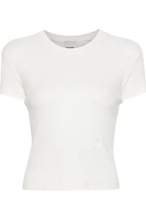 Nanushka Logo-embroidered ribbed T-shirt