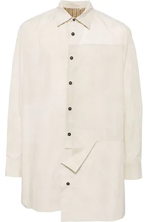 ZIGGY CHEN Cut out panels cotton Shirt