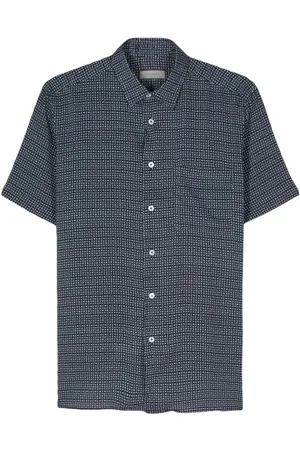 CANALI Geometric-print shirt