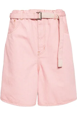 SACAI Belted denim shorts