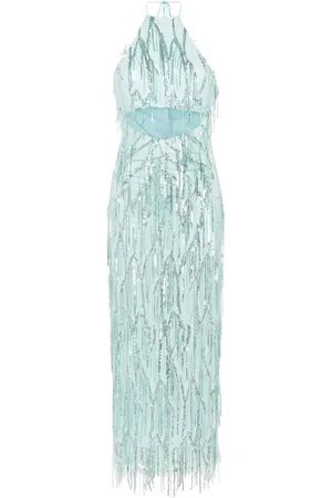 ROTATE Halterneck maxi dress
