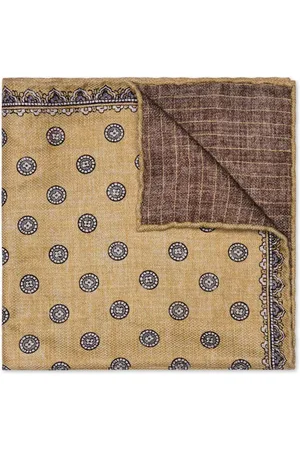 Brunello Cucinelli Printed silk pocket square