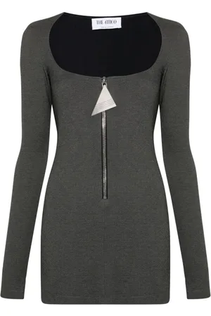 The Attico Mélange-effect mini dress