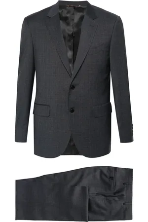 CANALI Fine-check-pattern wool suit