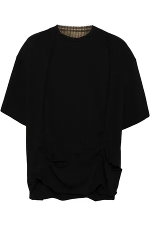 ZIGGY CHEN Distressed texture oversized T-shirt
