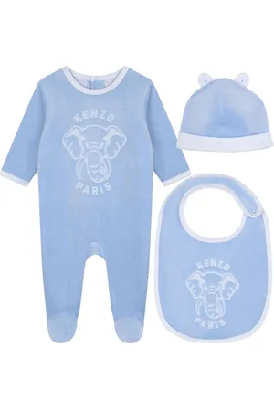 Kenzo Elephant embroidered babygrow set