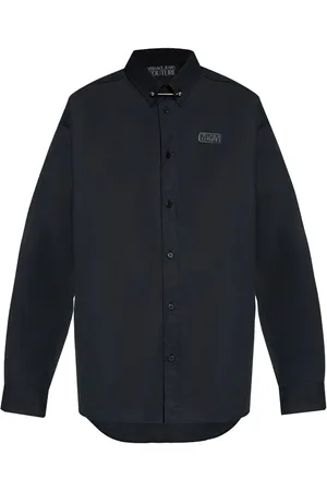 VERSACE Logo-appliqué shirt