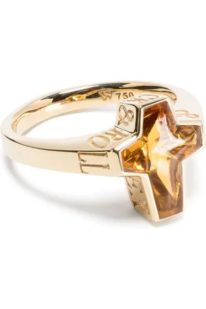 STEPHEN WEBSTER 18kt recycled yellow Rock Star citrine ring