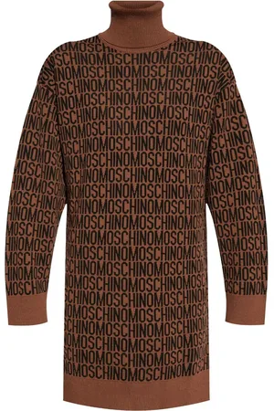 Moschino Intarsia-knit logo dress