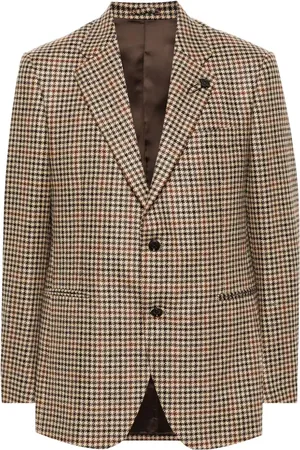 LARDINI Houndstooth suit jacket
