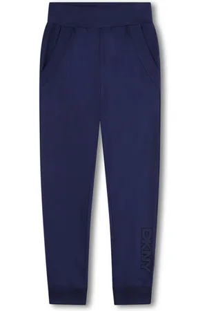 DKNY Logo-embroidered cotton track pants