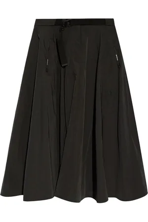 Moncler Logo-patch belted-waist skirt