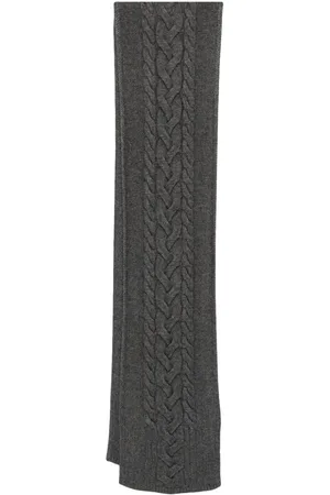 Max Mara Cable-knit rib-trim scarf