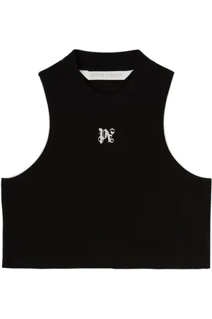Palm Angels PA monogram cropped tank top