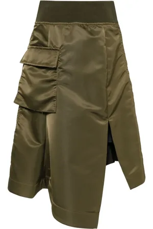 SACAI Asymmetric midi skirt