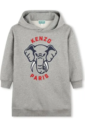 Kenzo Elephant-print hoodie dress