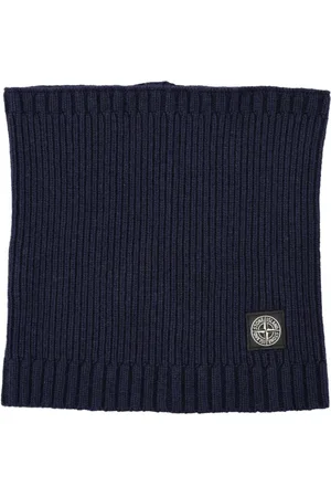 Stone Island Logo-patch knitted scarf