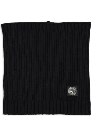 Stone Island Logo-patch knitted scarf