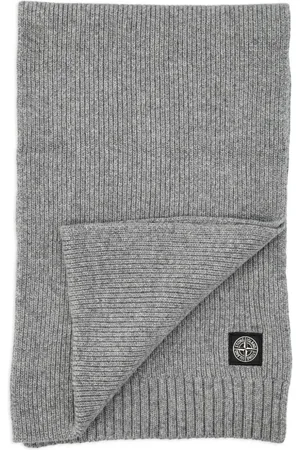 Stone Island Compass-badge knitted scarf