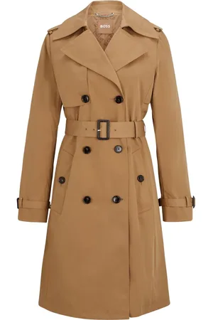 HUGO BOSS Belted double-breasted trench coat
