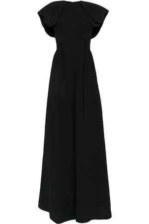 Saiid Kobeisy Crepe jumpsuit with back overskirt