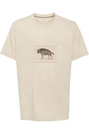 ZIGGY CHEN Animal print patchwork cotton T-shirt